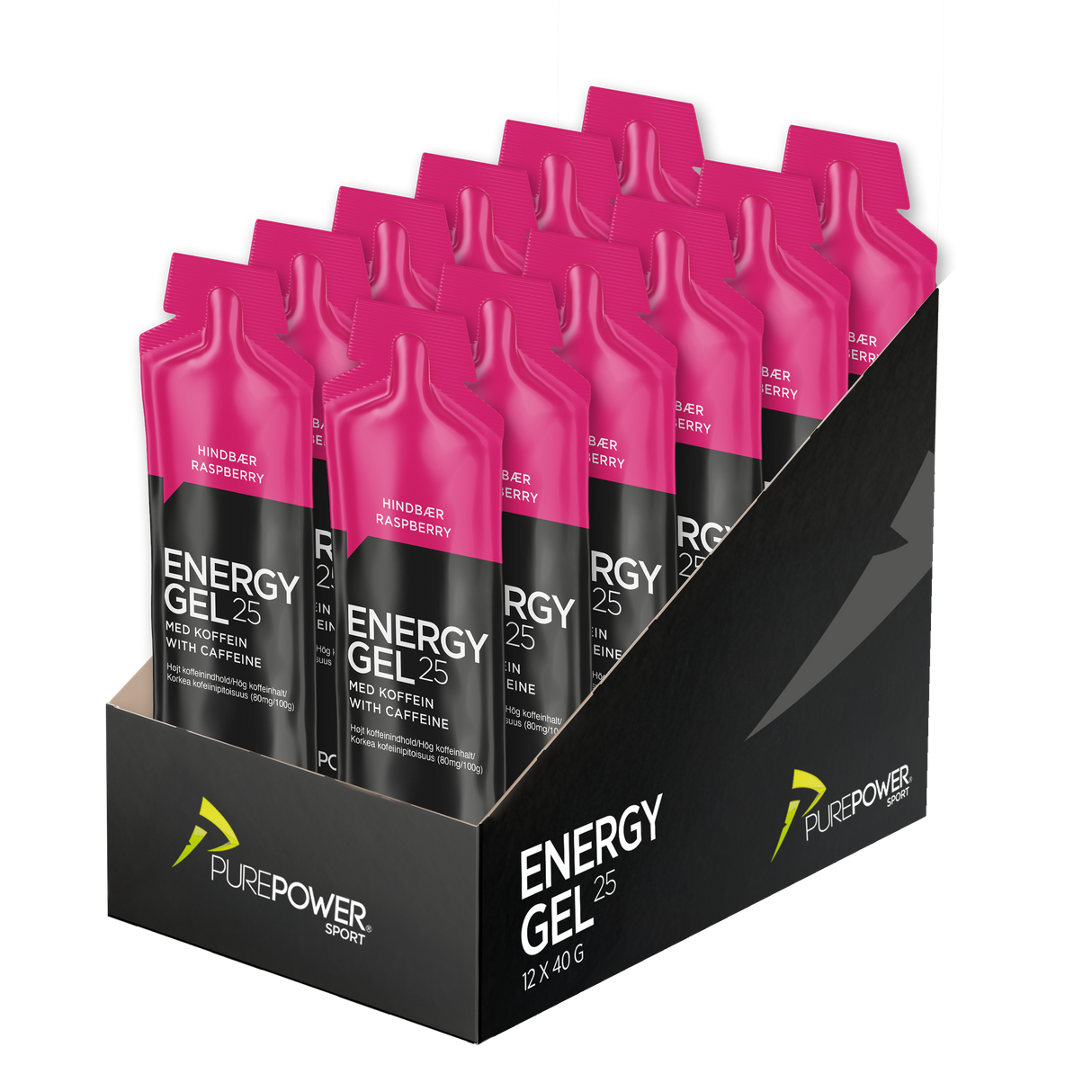 Energy Gel Cafeïne Framboos 12x60 g