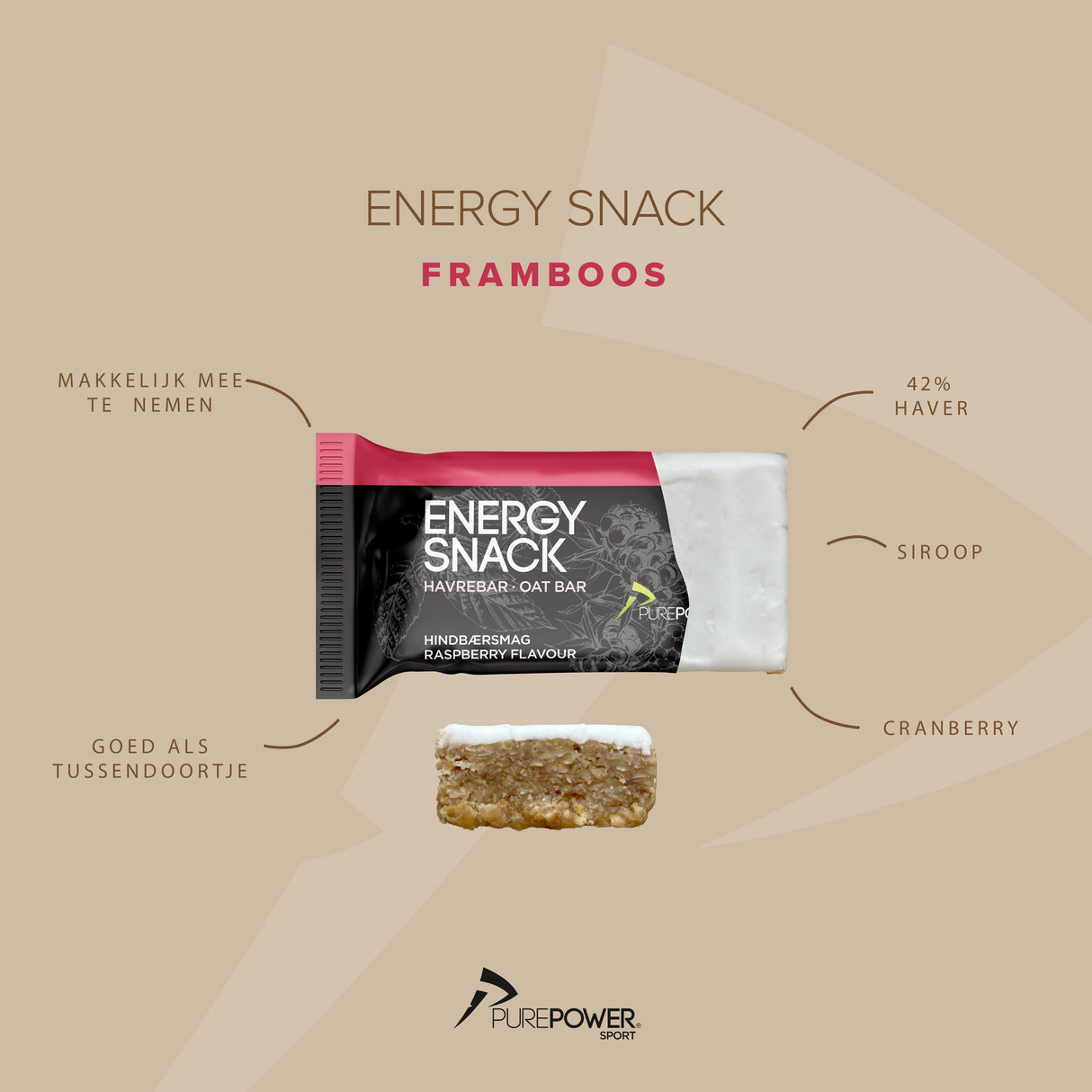 Energy Snack Framboos 60 g
