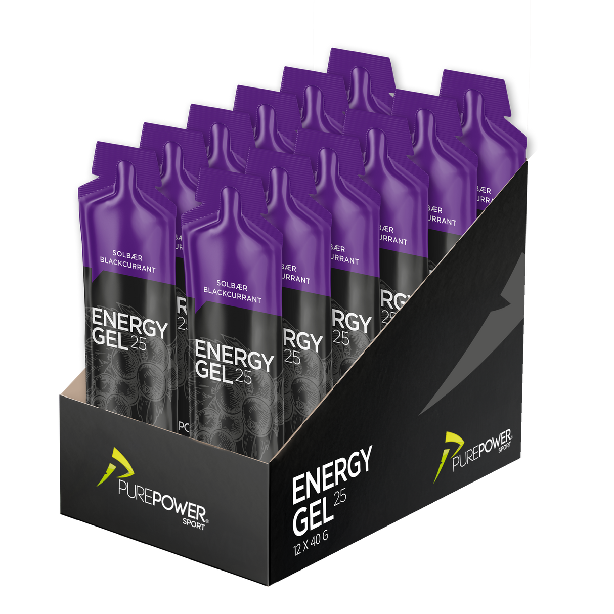 Energy Gel Zwarte bes 12x40 g